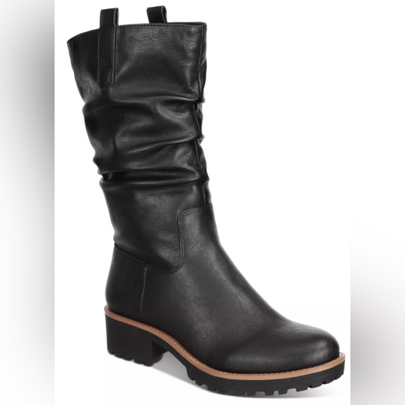 New Sun+Stone Nellie Lug Sole Mid Calf Boot- Size 6 - Picture 2 of 3